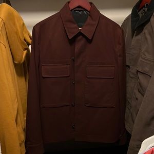 NWT Zara Maroon Jacket Button Up Size M